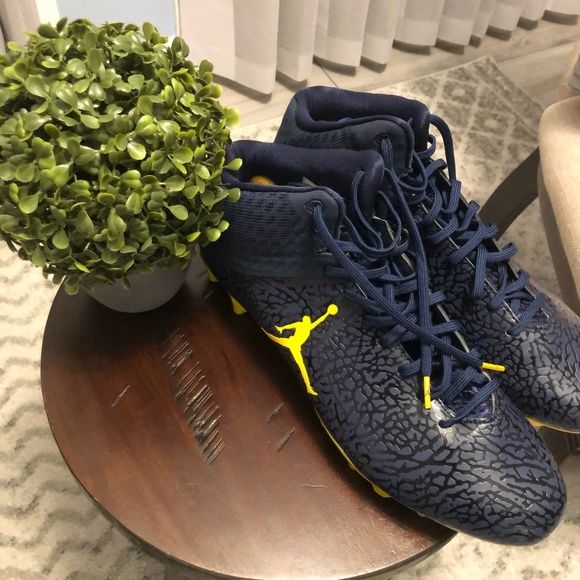 Michigan Wolverines Air Jordan Nike Vapor Speed Football Cleats - Picture 1 of 4
